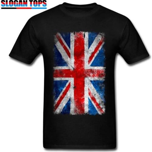 British Flag Tshirt Men Union Jack Tshirts Print Vintage Shirts Guys O Neck T-Shirt Summer Tees Short Sleeve New Cotton Clothing