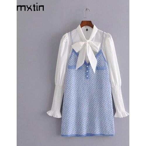 Модные платья-рубашки Mxtin China At AliExpress