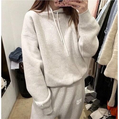 2021 New Autumn Casual Ladies Sweatshirt Loose High Quality Women Hoodies Fashion Elegant Solid Color Female Pullovers T646