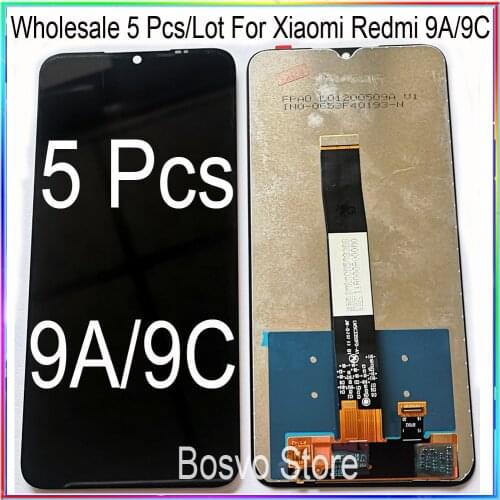 Wholesale 5 Pcs/Lot For Xiaomi Redmi 9A LCD screen display with touch assembly for Redmi 9C