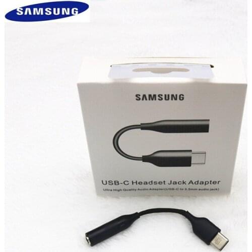 Sam sung Original Earphone Audio Cable USB C to 3.5mm AUX headset Adapter For Sam sung Galaxy S20 + Note10+ A90 A80 A60 S10 S9