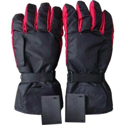 Men Women Warm Glove 1500MAH Battery-Type Carbon Fiber Heating Gloves Battery Box Electric Heated Gloves Ski Warm Gloves