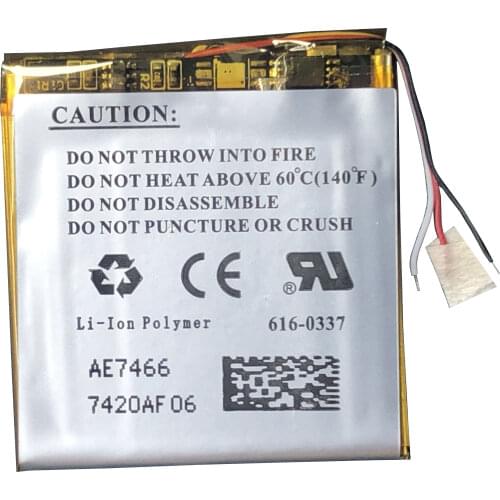 3.7V Li-ion Battery Replacement For IPod Nano 3 3rd Gen 616-0337 battery with tools kits
