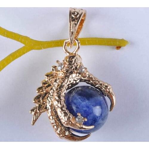 Sodalite Bead Dragons Talons Pendant Jewelry For Woman Gift S909