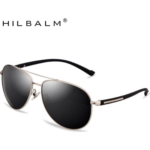 Hilbalm Male female polarized sunglasses driving vintage pilot sunglasses brand designer black sunglasses for man woman UV400