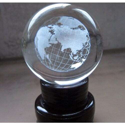 TOP COOL festival gift # efficacious HOME House FENG SHUI Talisman 3D Crystal the earth ball statue Model-- Limited Edition