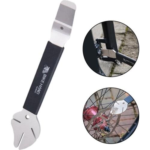 Bike Dual Functions Rotor Truing Tool Hydraulic Disc Brake Caliper Piston Press Reset Wrench Bicycle Repair Tool for MTB Bike