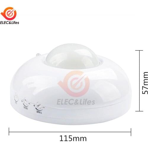 AC 110V-240V High Sensitivety Human 360 degree PIR infrared Motion Sensor Light Switch Ceiling Recessed Switch For Home