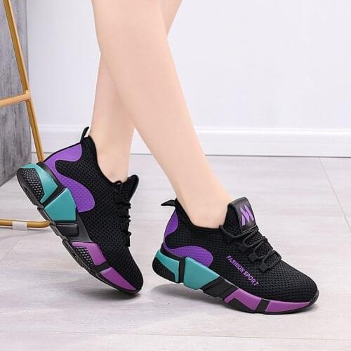 2021 Fabric Shoes Women Sport Casual Shoes Vulcanized Shoes Running Breathable Tenis Feminino Non-slip All-match Athletic Shoes