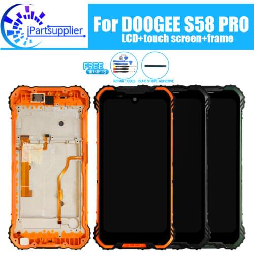 DOOGEE S58 PRO LCD Display+Touch Screen +Frame Assembly 100% Original LCD Digitizer Glass Panel For DOOGEE S58 PRO+Tools