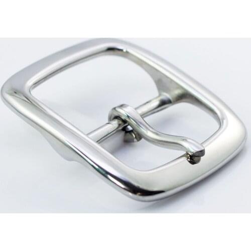 1-1/2'' Stainless Steel Belt Buckle Hand-polish Leathercraft Hardware GK006