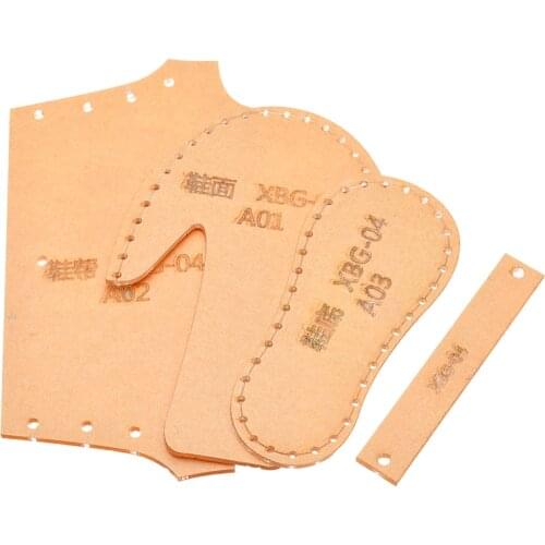 1 Set Clear Acrylic Leather Template Shoes Pendant Pattern Set Leather Craft Acrylic Template Set DIY Leathercraft Tools