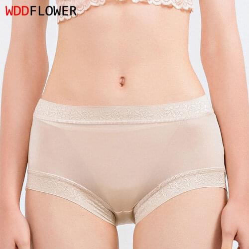 1PC Quality Seamless 100% Silk Knit Womens Panties Underwear Lingerie M L XL SG002