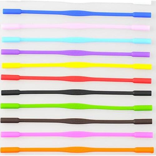 1 PC Adjustable Color Elastic Silicone Eyeglasses Straps Sunglasses Chain Sports Anti-Slip String Glasses Ropes Band Cord Holder