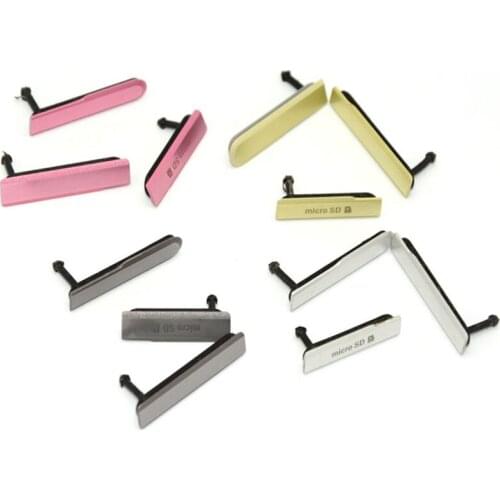 10sets/lot OEM SIM SD Card Cap and USB Cover for Xperia Z1 Compact D5503