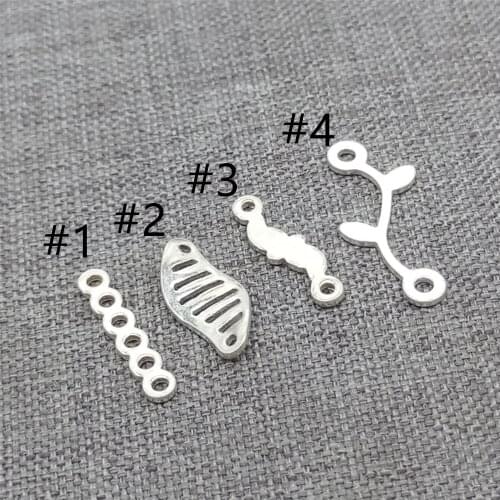 20 Pieces of 925 Sterling Silver Small Charm Connectors for Bracelet Necklace Jewelry Making