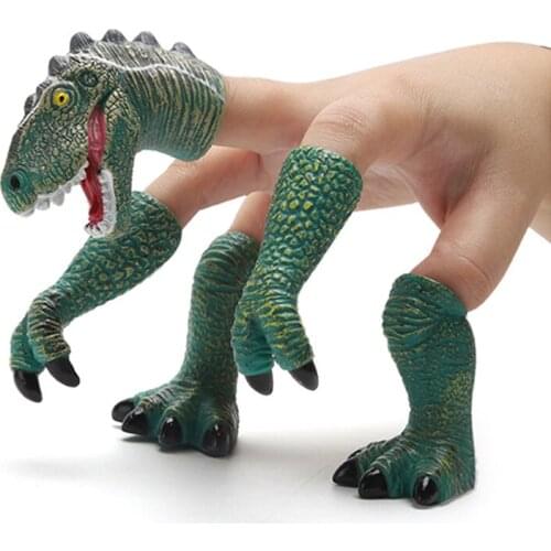 2021 5PCS Mini Dinosaur Portable Cartoon Dinosaur Finger Puppet Fingers Toy Doll Baby Early Educational Hand Story Toys HC0284