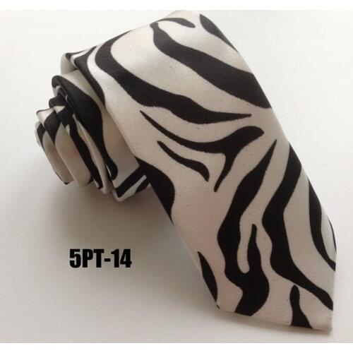 5cm Casual Skinny Necktie Animal Zebra Pattern Personality Ties