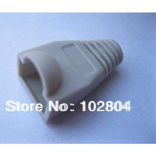 50 pcs CAT5 CAT6 RJ45 8P8C Modular Plug Connector End Boot Cap Grey Color