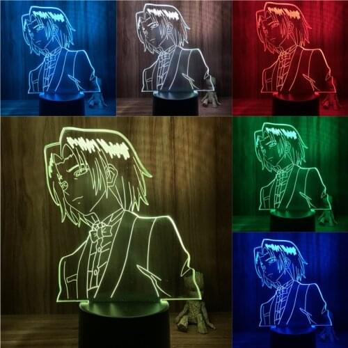 Anime 3D Nightlight Hunter X Hunter Feitan Killer Action Figure 7 Colors Touch Optical Illusion Table Lamp Gift Decor Model