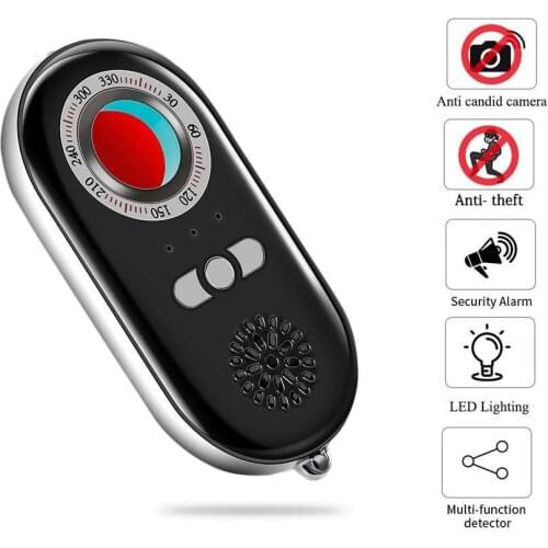 K98 Anti-spy Detector RF Bug Detector Wireless Signal Scanner Personal Security Alarm Motion Vibration Sensor LED Flashlight