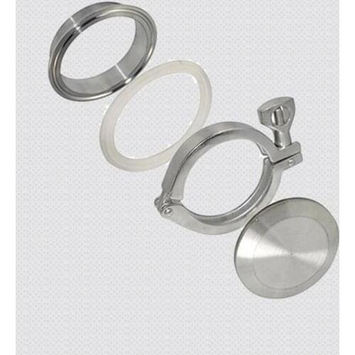 Free shipping 5'' 133MM OD Sanitary TriClamp Ferrule + End Cap + Tri Clamp + Silicon Gasket