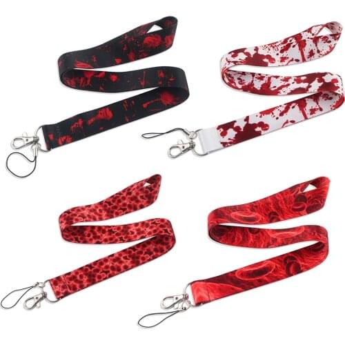 CB328 New Cartoon Red Lanyards Keychain Cell Phone Neck Strap Badge Holder Keyring for Doctors Nurses Friends