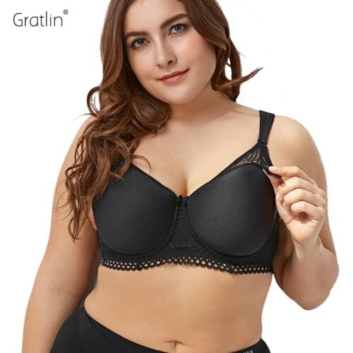 Gratlin Womens Maternity Comfort Nursing Lace Bra with Underwire
