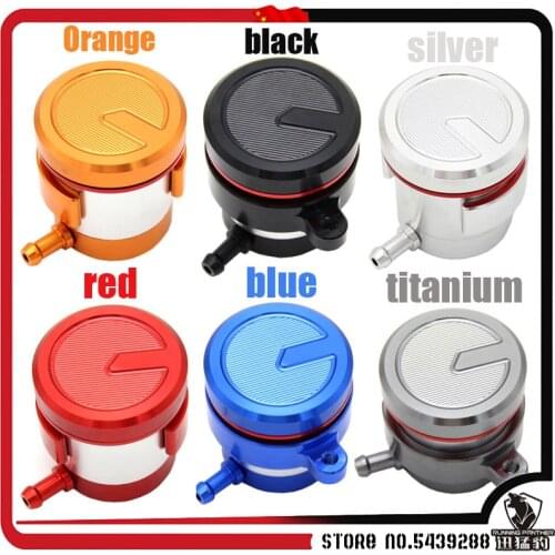 CNC Aluminum Universal Billet Front Brake Clutch Tank Motorcycle Fluid Reservoir Oil Cup For Yamaha Honda Suzuki