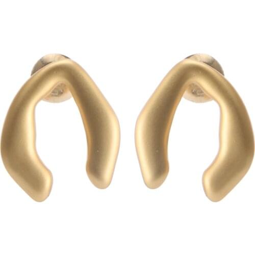 ELEGANCE11 Metal Punk Stud Earrings for Women Bone Shape Gold Statement Earrings Funny Earrings for Christmas Party Jewelry