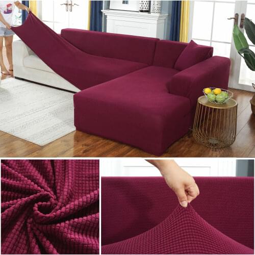 Evich Velvet Sofa Covers For Sectional Sofa Elastic Slipcovers For Washable Stretch Couch Cover Set For Living Room sofa cover 3