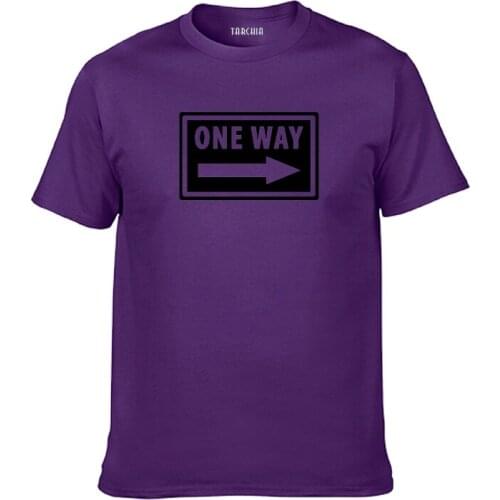 TARCHIA Summer Men O-Neck ONE WAY Print T-Shirts Brand Tees Cotton Clothes New Men Short Sleeve Tshirt Men T Shirt Casual Tops