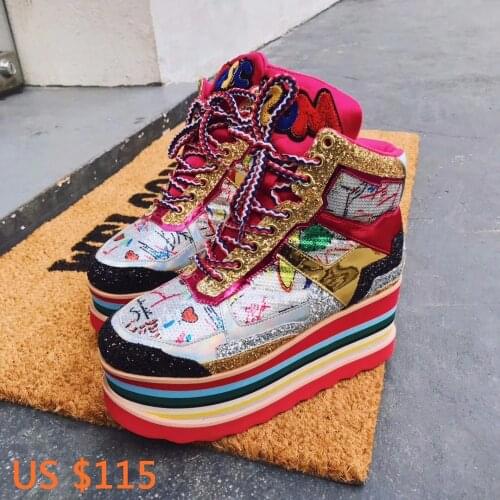 Hot Buy Amazing Quality Wedges Shoes Fashion Luxury Brand Boots Super High Quality Casual Comfortable Flats Platform Wedges Shoe