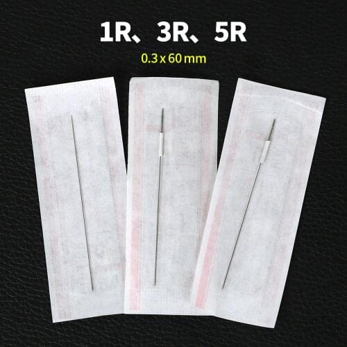 Permanent Makeup Needles 1R/3R/5R 100Pcs Sterilized Stainless Steel Normal Needle Tips Eyebrow-tattoo Needles Free Shipping