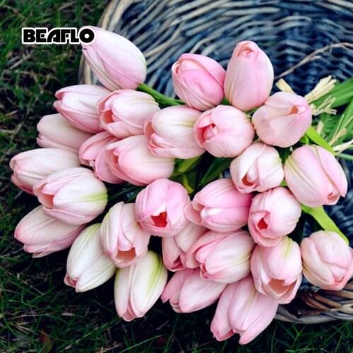1PC Tulips Artificial Flowers Real touch PU artificiales para decora Bouquet Tulip for Home Wedding decoration Flower B1016