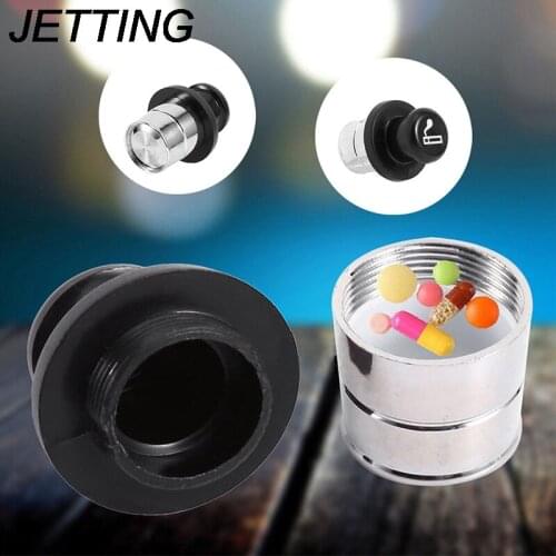 JETTING 1 x Car Lighter Shape Pill Box Car Lighter Shaped Metal Safe Secret Stash Diversion Pill Box Container
