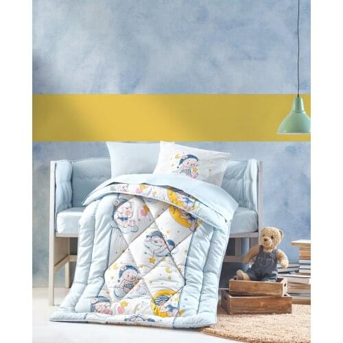 Cotton Box Baby Bedding Set, Baby Room Decor, Gifts, Quilt, Bed Sheets, Pillow Cases are manufactured in Turkey Bear