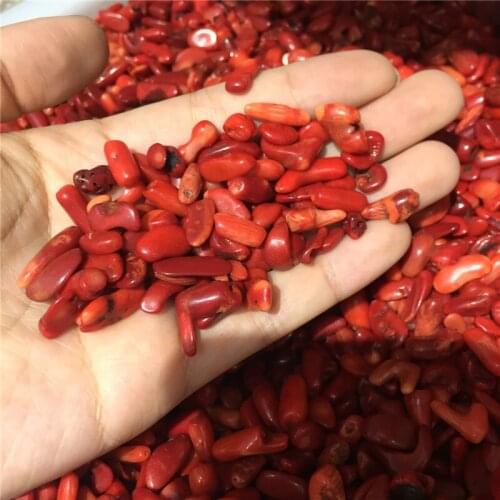 Pretty natural stones and minerals Red coral tumbled stone tiny stone for fish tank aquarium garden decoration or DIY jewelry