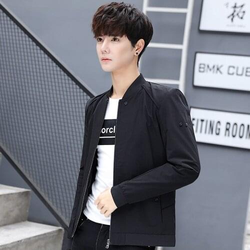 Bormandick Spring Autumn Casual Solid Slim Bomber Jacket Men Overcoat Baseball Jackets mens jackets and coats 1808-50&55