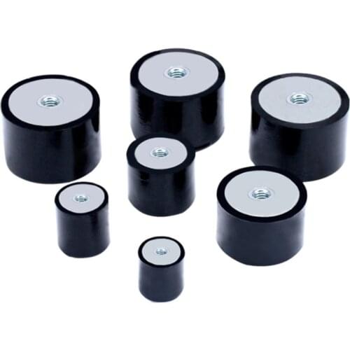 M8 M10 Anti Vibration Rubber Isolator Mount Female Thread Anti Vibration Bobbin Isolator Damper Rubber Mounting Feet