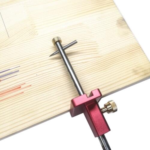 Aluminum Alloy Woodworking Scribe Marking Gauge Scribers Adjustable Wire Drawing Machine Woodworking Marking Tool Marking Device