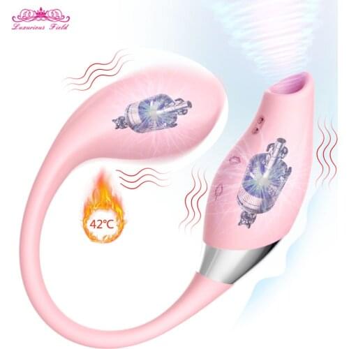 Heating Sucking Vibrator Vagina Clitoris Stimulator G-spot Sucker Dildo Erotic Female Masturbator Adult Sex Toys For Women