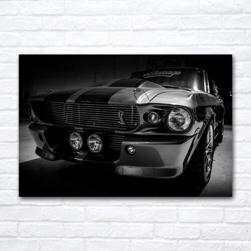 Wall Art Canvas Painting Mustang Muscle Car Poster Prints Modern Aesthetic Room Decor Picture
