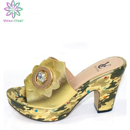 New High Quality High Pump Women Shoes Decorated with Rhinestone Italian Style Woman Nigerian Party Pumps Ses High Heels