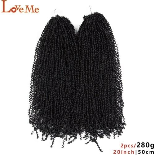 Braiding Hair Synthetic Kinky Curly Crochet Extension Passion Bohemian Curly Faux locs crochet hair Marly Hair For Women
