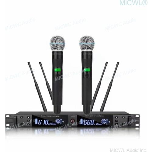Pro UHF Karaoke Singing Wireless Beta58 Microphone System Stage Concert 2 Handheld Dynamic DJ Audio Microfone