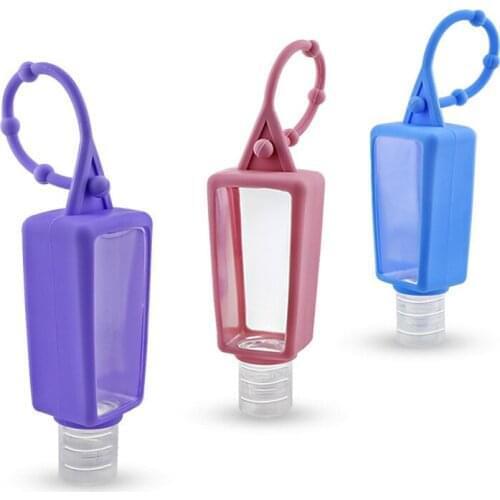500pcs/lot 30mL Empty Bottle Pocketable Bath Body Hand Sanitizer Disinfectant Holder Silicone Travel Storage