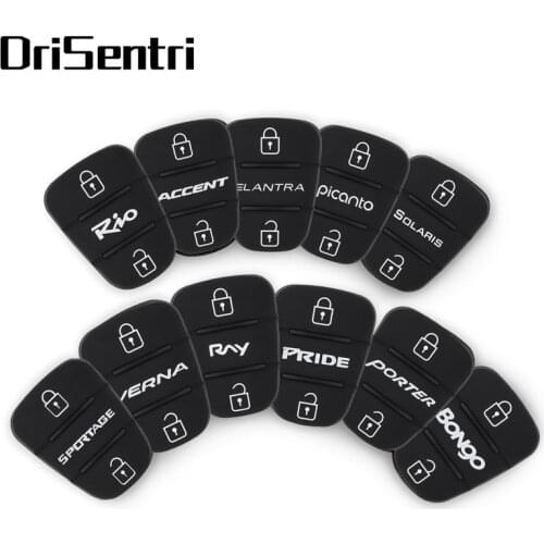 3 Buttons Rubber Pad Insert Replacement Fit for Ceed Hyundai Solaris Accent Tucson Kia Rio Flip Remote Car Key Shell