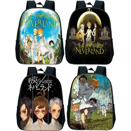 Mochilas The Promised Neverland Kindergarten Backpack Toddler Cute Schoolbags Mini Rucksack Anime Emman Norm Boys Girls Book Bag
