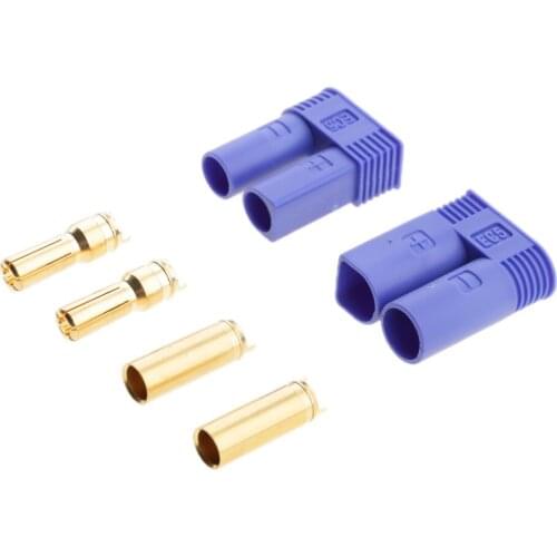 1 Pairs EC5 5mm Banana Plug Male Female Gold Connector for Battery